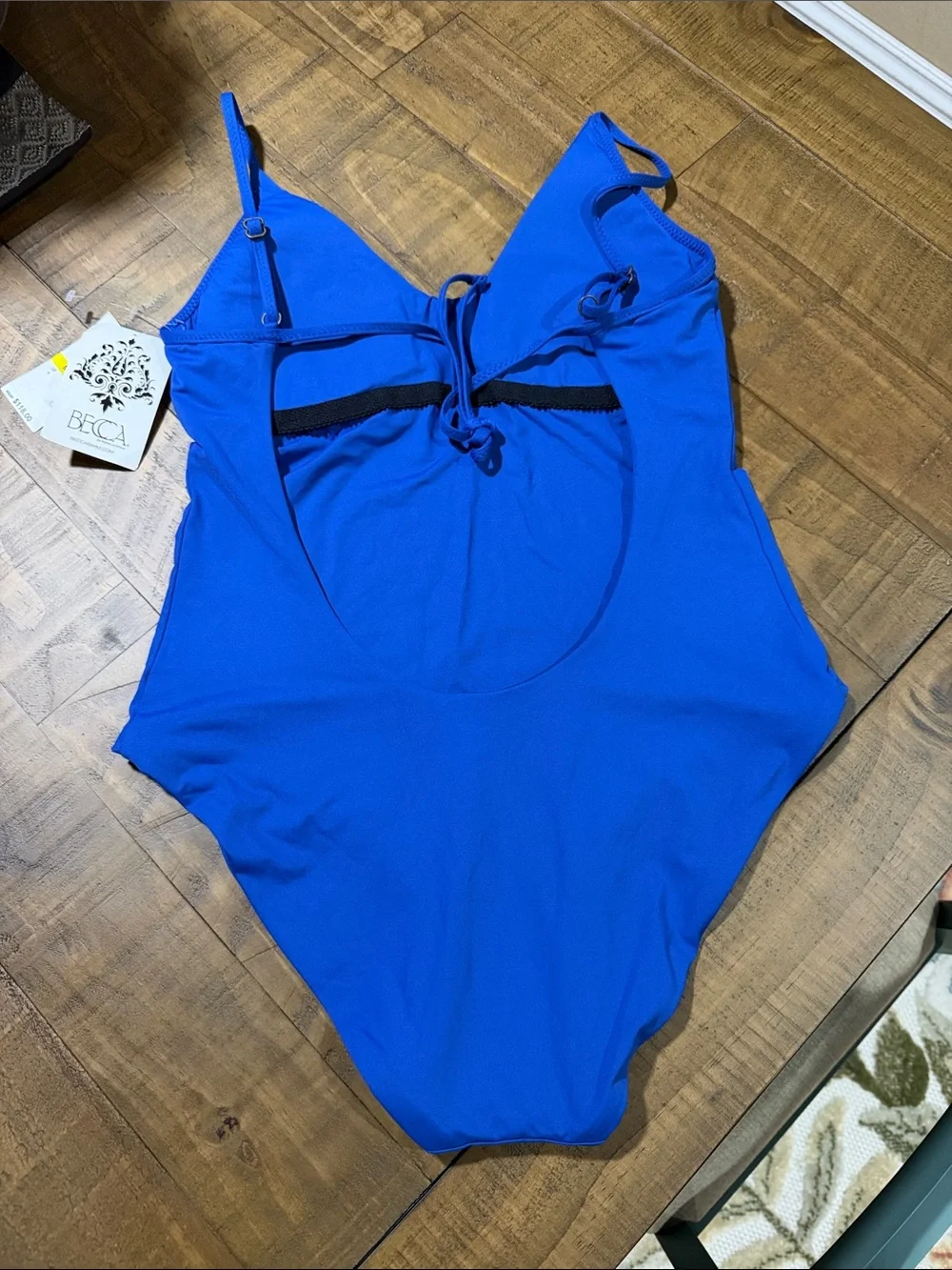 BECCA Rebecca Virtue Blue Iconic Minimalist Open Back One Piece